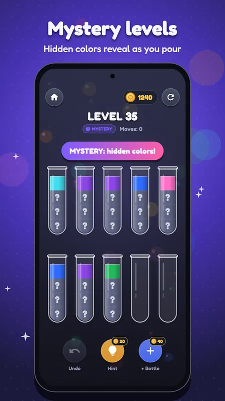 Water Sort: Mystery levels